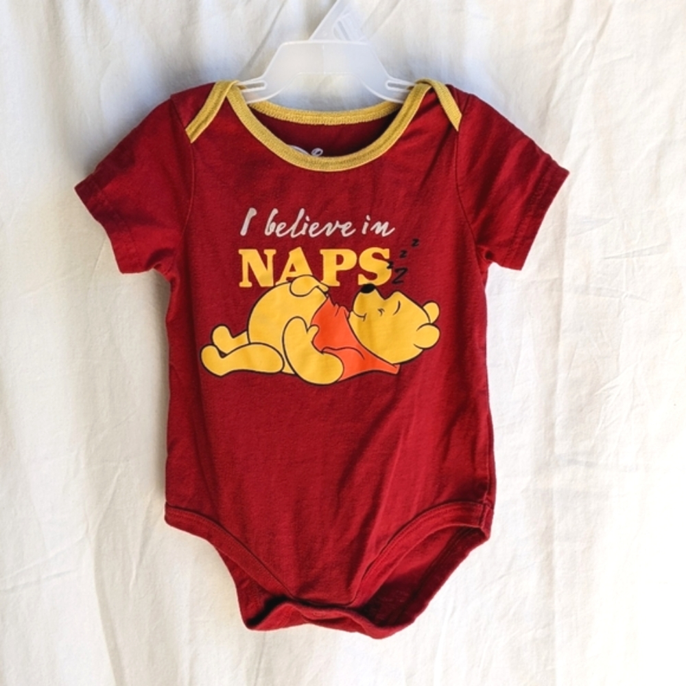 Disney Winnie the Pooh "I Believe in Naps" onesie, 12 mo.